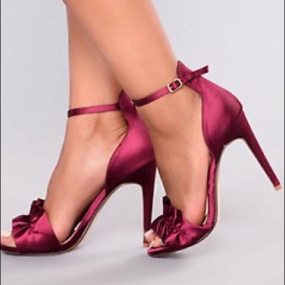 Burgundy / Wine Heel sandals
